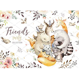 Cliparts Png Animales Del Bosque Acuarela Watercolor Pa23