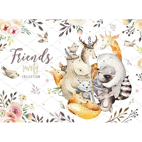 Cliparts Png Animales Del Bosque Acuarela Watercolor Pa23