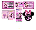 Kit Imprimible Candy Bar Minnie Rosa El Mas Completo