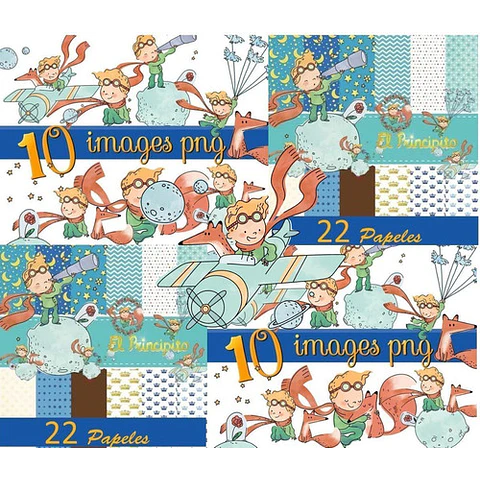 Kit El Principito Clipart Png Y Papeles Digitales