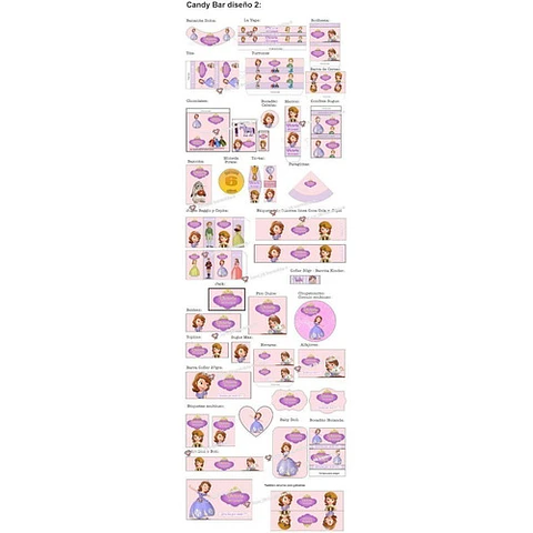Kit Imprimible Princesita Sofia Editable
