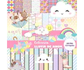 Colección Lluvia De Amor Clipart Png + Papeles Digitales