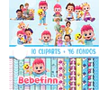 Kit Cliparts Y Fondos Bebefinn Imprimibles #615