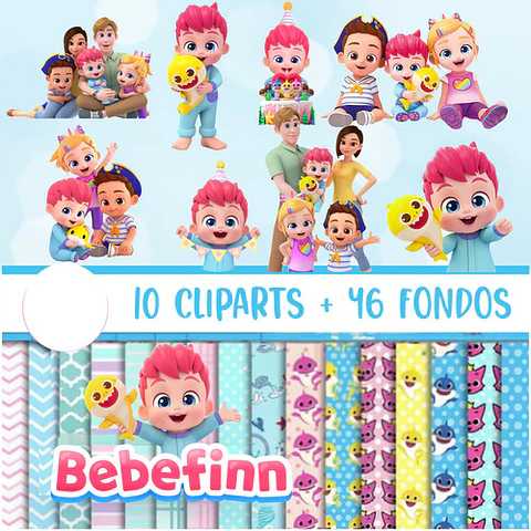 Kit Cliparts Y Fondos Bebefinn Imprimibles #615