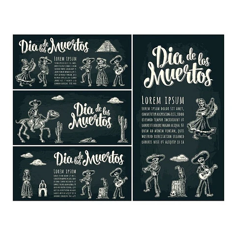 Día De Los Muertos Diseños En Vectores Editables Imprimibles