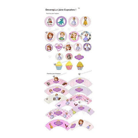 Kit Imprimible Princesita Sofia Editable