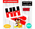 Kit Imprimible Letras 3d Editables Mickey Mouse
