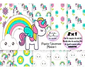 Papeles Fondos Digitales Unicornios Mod. 5 - Kit Imprimibles