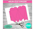 Kit Imprimible Molde Caja Corazón Editable + Papel Digital