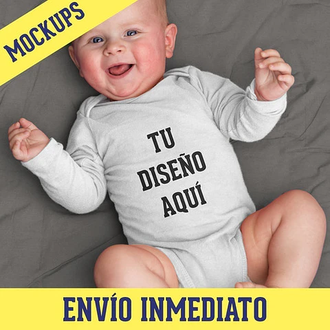 Mockup Para Bodys Bebe Sublimación Diseños