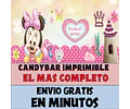 Kit Imprimible Candy Bar Minnie Bebe M2 El Mas Completo
