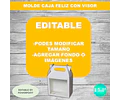 Kit Imprimible Molde Caja Feliz Valija Con Visor Editable