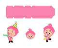 Kit Imprimible Abecedario 3d Editables Plim Plim Rosa