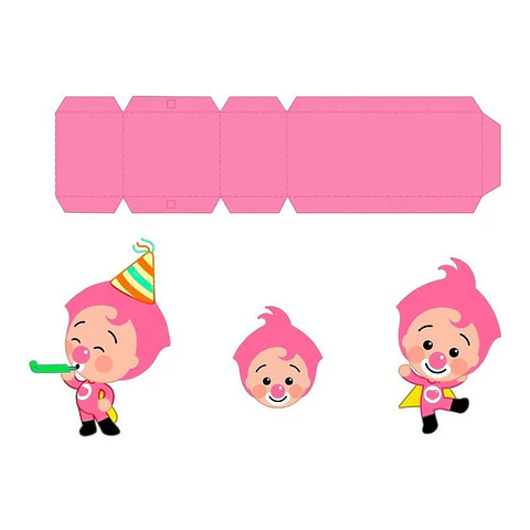 Kit Imprimible Abecedario 3d Editables Plim Plim Rosa