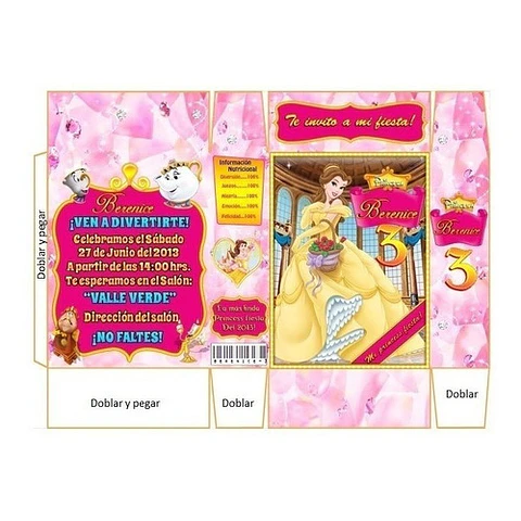 Kit Imprimible Candy Bar Bella El Mas Completo