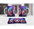 Kit Diseños Plantillas Tazas Capitán América Sublimación 