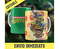 Kit Diseños Plantillas Tazas Tortugas Ninjas Sublimación 