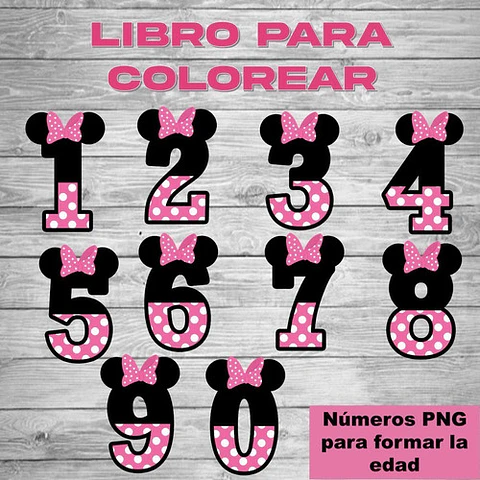 Libro Para Pintar Editable Imprimible De Minnie