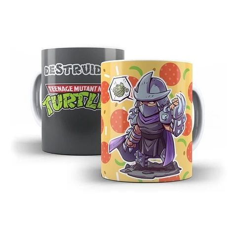Kit Diseños Plantillas Tazas Tortugas Ninjas Sublimación 