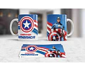Kit Diseños Plantillas Tazas Capitán América Sublimación 