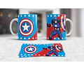 Kit Diseños Plantillas Tazas Capitán América Sublimación 