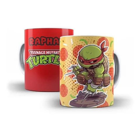 Kit Diseños Plantillas Tazas Tortugas Ninjas Sublimación 