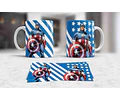 Kit Diseños Plantillas Tazas Capitán América Sublimación 