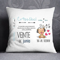 Plantillas / Diseños Sublimar Almohadon Bebe Nacimiento