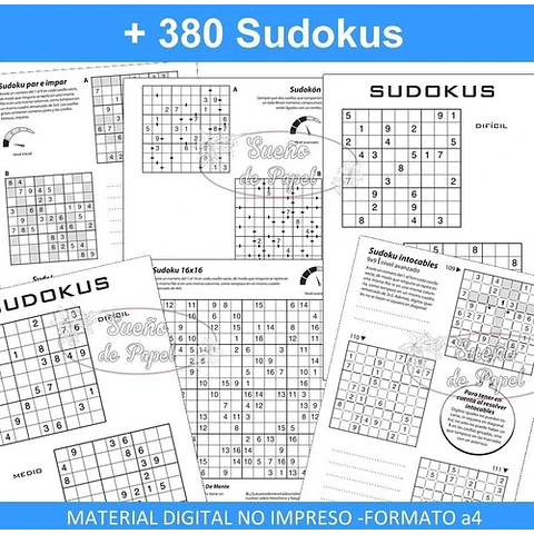 Kit Imprimible Sopa Letras Crucigramas Sudoku Autodefinidos