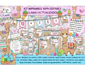 Kit Imprimible Candy Bar Llama 100% Editable