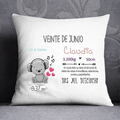 Plantillas / Diseños Sublimar Almohadon Bebe Nacimiento