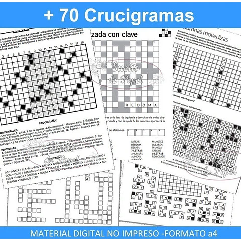 Kit Imprimible Sopa Letras Crucigramas Sudoku Autodefinidos