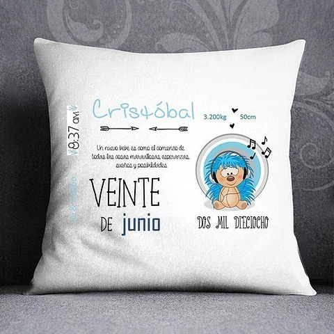 Plantillas / Diseños Sublimar Almohadon Bebe Nacimiento