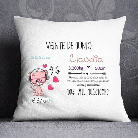 Plantillas / Diseños Sublimar Almohadon Bebe Nacimiento