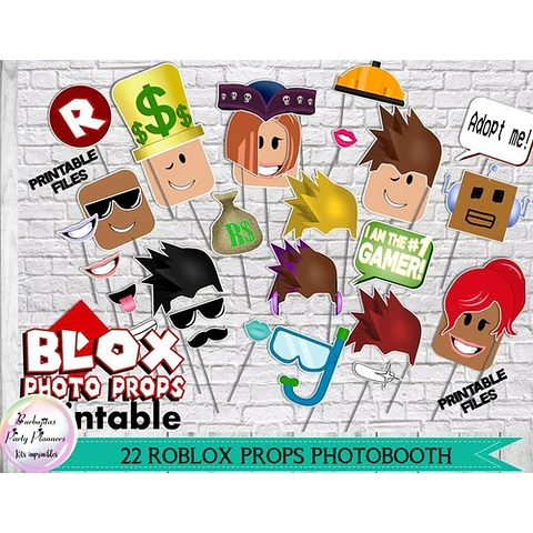 22 Máscaras Props Photobooth Roblox Jpg