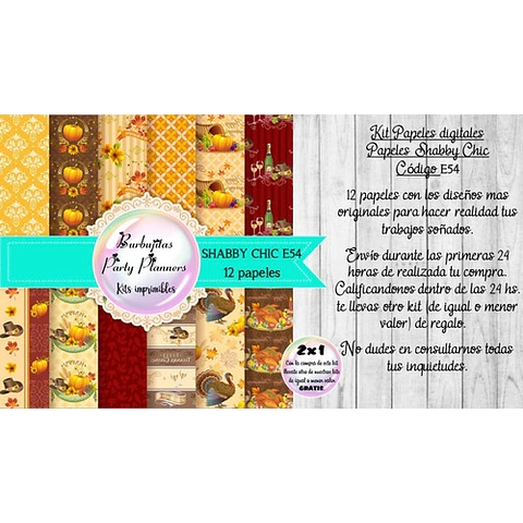 Papeles Digitales Fondos Shabby Chic Naranja Rojo E54