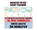 Kit Imprimible Marcos Fotos Baby Shower Editable Completo 