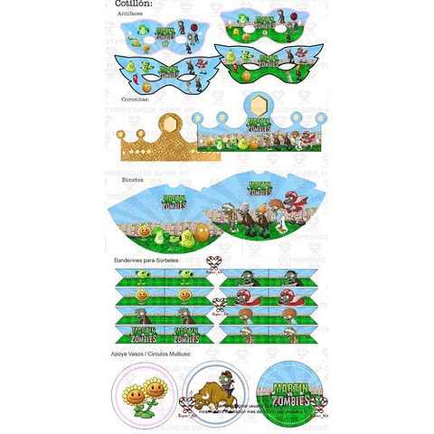 Kit Imprimible Plants Vs Zombies Editable