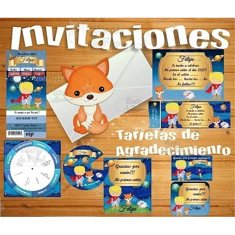 Kit Imprimible El Principito Candy Golosinas Invitaciones