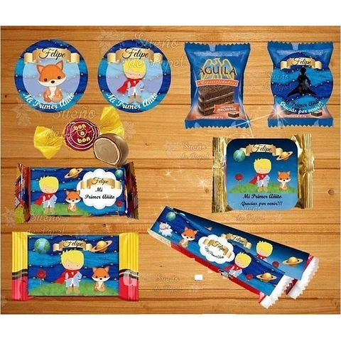 Kit Imprimible El Principito Candy Golosinas Invitaciones