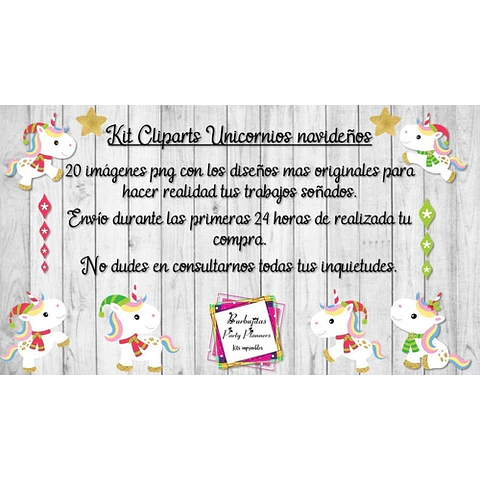 Cliparts Unicornio Navidad Png  Kit Imprimible