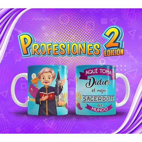 Profesiones Aquí Toma El Mejor Sublimacion Tazas Pack 2