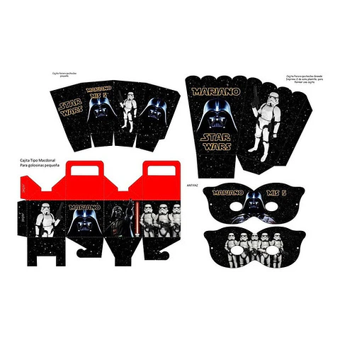 Kit Imprimible Candy Bar Star Wars El Mas Completo