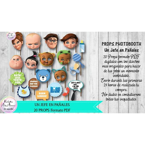 Un Jefe En Pañales - Baby Boss - 20 Props Photobooth Pdf