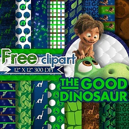 Kit Imprimible  El Gran Dinosaurio 16 Fondos 16 Clipart