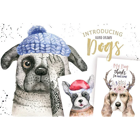 Cliparts Png Perros Invierno Acuarela Watercolor Pa14
