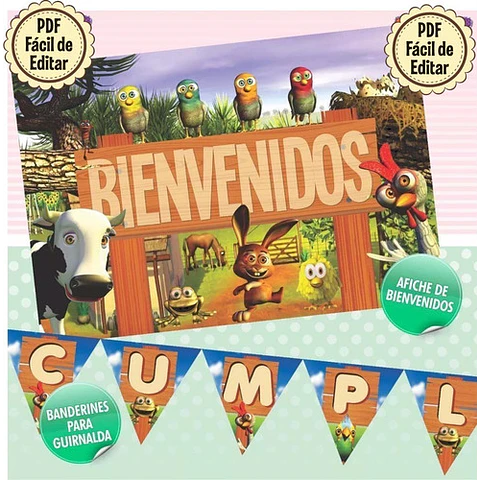 Kit Imprimible Canciones La Granja Zenon Editable + Regalos