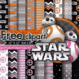 Kit Imprimible Star Wars 18 Fondos