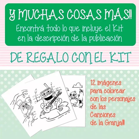 Kit Imprimible Canciones La Granja Zenon Editable + Regalos