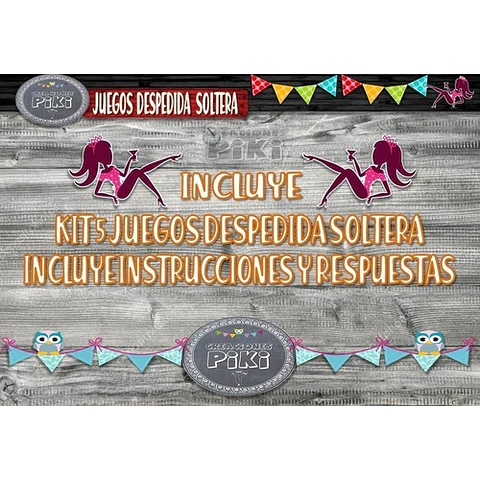 Kit 5 Juegos Despedida Soltera Incluye Instrucciones
